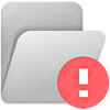 Folder Warning Grey icon